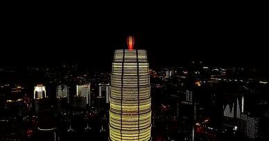 大气震撼航拍郑州玉米楼4k升格高清视频视频的预览图